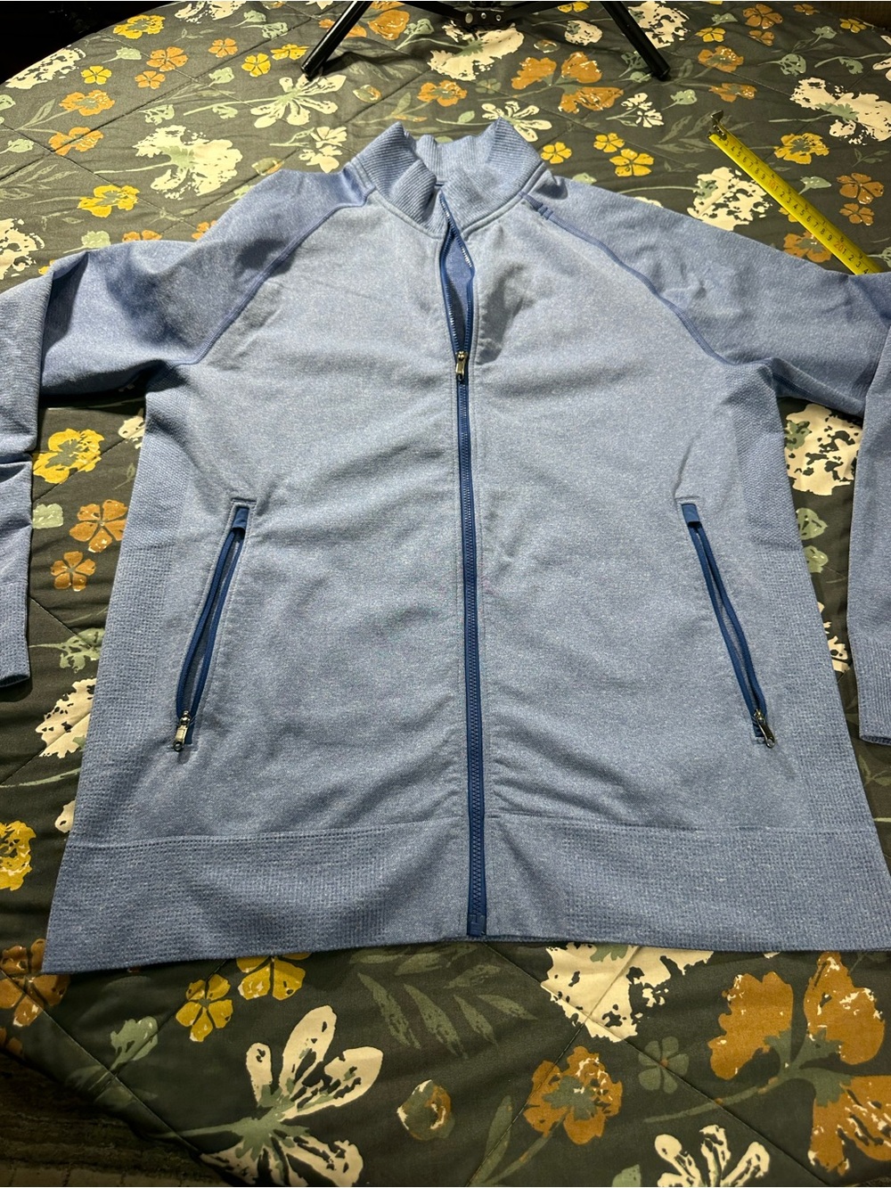 Lululemon Men's Light Blue Full-Zip Sweater Jacket size Medium